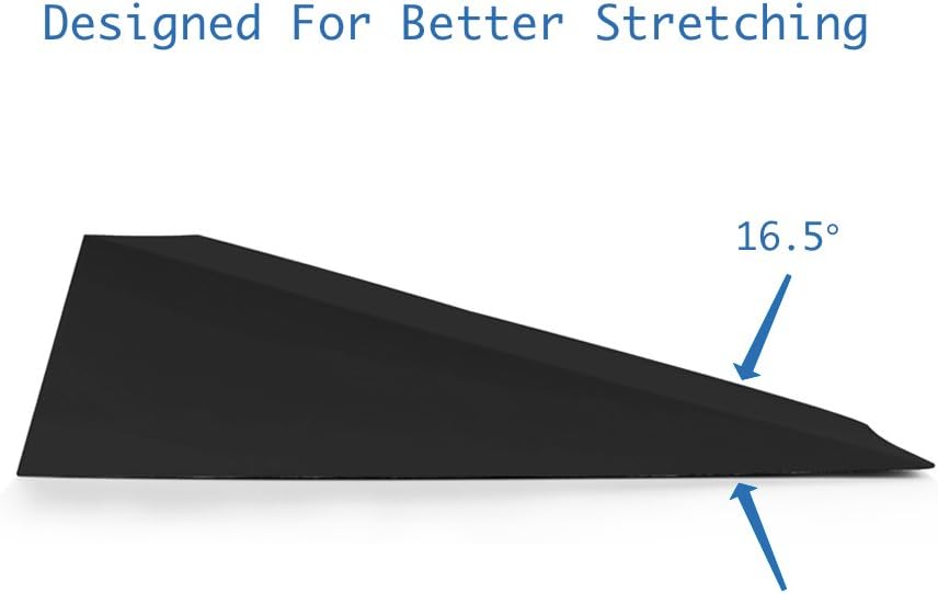 13 Inch Large Yoga Foam Wedge, Slant Board, Calf Stretcher, Improve Lower Leg Calves Wrist Strength, Stability, Incline Wedge, Knee Pad, Back Support, Foot-Rest Cushion, Physical Therapy (One Pair) : Sports & Outdoors