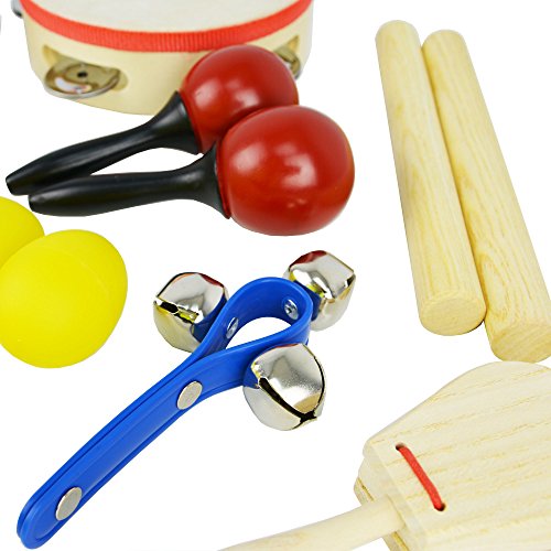 A-STAR AP0017 Children's Handheld Percussion Set, Set of 10 Pieces