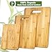 Bamboo Cutting Board [Set of 3], Natural Bamboo 100% Premium Organic; Cutting & Serving Board Set; Used for Cut Food Prep, Meat, Vegetables, Bread, Crackers & Cheese ([Set of 3])