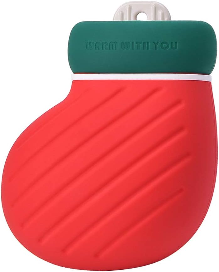 ELOHEI Hot Water Bottle, Christmas Style Hot Water Bag, Microwave Heated Hot Water Bag, Christmas Gifts,Hand Warmer, Good for Pain Relief