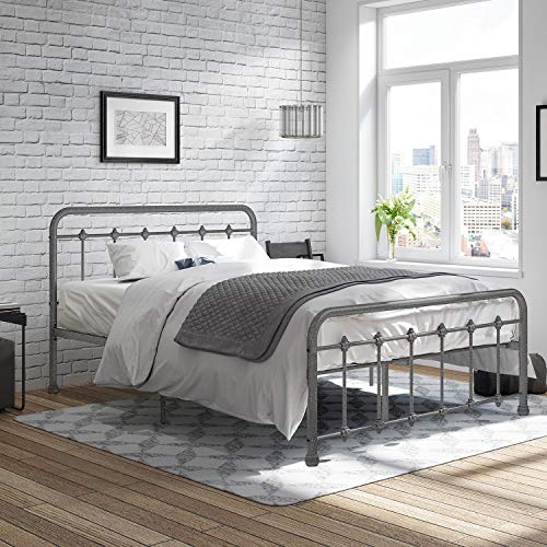 VIPEK Metal Bed Frame Queen Size Platform with Vintage Headboard and