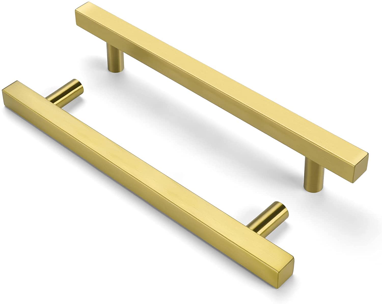 Goldenwarm 5pack Gold Cupboard Handles 128mm Hole Centers Gold Handles Brass Cupboard Handles