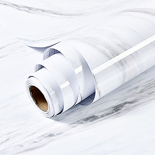 H2mtool white marble contact paper, removable self adhe…