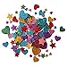 255 pcs Glitter Foam Stickers, Self-Adhesive Stars & Heart Shapes Glitter Sticker Children Kid's Arts Craft Supplies Greeting Cards Home Decoration
