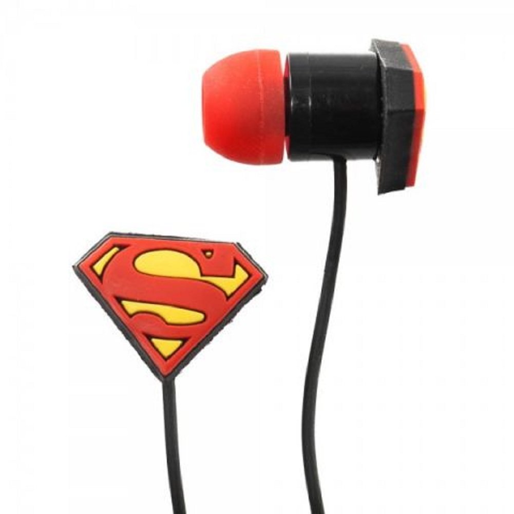 DC Comics Superman Logo Rubber Ear Buds Headphones