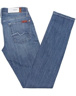 7 For All Mankind Womens Roxanne Classic Skinny Jeans in Faded Acroplis