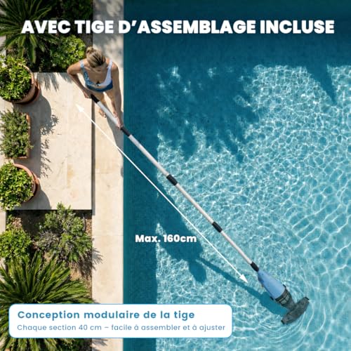 Wireless Pool Vacuum with 90 Min Battery Life Pool Vacuum 4088 L/H Strong Suction Power Fast Dirt Removal Floor Vacuum for Above Ground Pool
