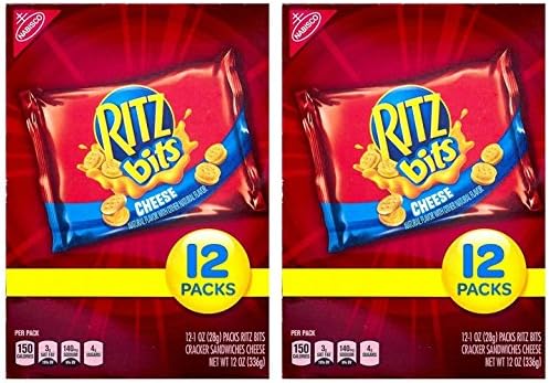 Nabisco Ritz Bits Cheese Munch Packs, 12 oz 12 Count (Pack of 2)
