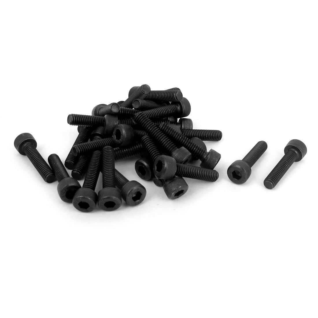 TOP-VIGOR 30Pcs Hexagon Socket Head Cap Screws, M4 x 18mm 12.9 Alloy Steel Replacement Machine Fastener Screws, Fully Thread for Bicycle Motorcycle Repair, Professionals Landlords Repairmen, Black
