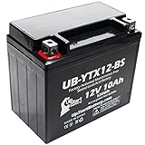 Replacement for 2004 Suzuki VL800 Intruder Volusia, 800 CC Factory Activated, Maintenance Free, Motorcycle Battery - 12V, 10Ah, UB-YTX12-BS