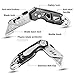 Folding Utility Pocket Knife - Heavy Duty Box Cutter Knives with 6 Replaceable SK5 Blades, Quick-Change and Lock-Back Design, Belt Clip and Anti-Slip Handle
