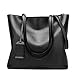 Obosoyo Women Shoulder Tote Satchel Bag Lady Messenger Purse Top Handle Hobo Handbags Black