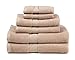 Premium Bamboo Cotton 6 Piece Towel Set (2 Bath Towels, 2 Hand Towels and 2 Washcloths) - Natural, Ultra Absorbent and Eco-Friendly (Platinum)