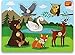 Smart Kids - Wooden Puzzles for Toddlers – Toddler Puzzles Set Forest Animals - Thick Wooden Construction with Big knobs and Hard Box – 6 pcs.
