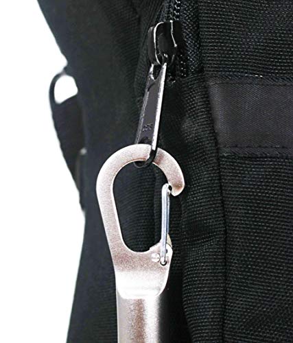 Screwpop Cigar Punch 3.0 Ultra Sharp Anodized Silver Carabiner Clip Bottle Opener