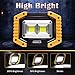 LED Work Light, HOKOILN 2 COB 30W 1500LM Rechargeable Work Light, LED Portable Waterproof LED Flood Lights for Outdoor Camping Hiking Emergency Car Repairing and Job Site Lighting (2 Pack)