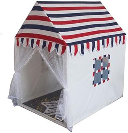 Amazon 子供用 プレイテント コットン 無地 木製 小さな家 屋内 3歳以上のおもちゃの家 キッズテント おもちゃ
