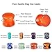 Longbeauty 15Pairs Mixed Stone Saddle Ear Plugs Stretcher Expander Tunnels Ear Gauges Piercing Jewelry 12MM