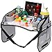 Innokids Kids Travel Tray Children Car Seat Activity Snack and Play Desk with Detachable Organizers for Car Plane and Baby Stroller (Gray)