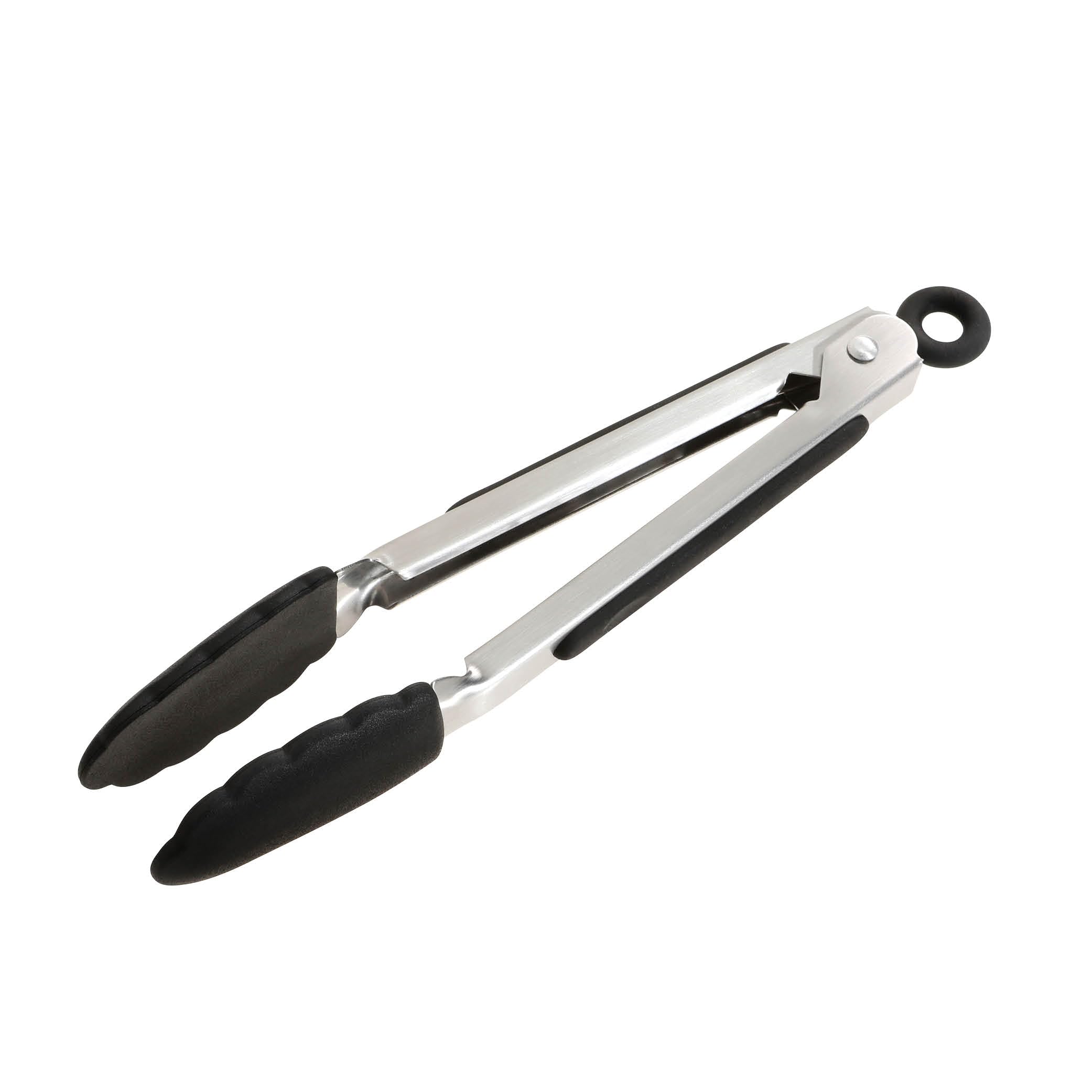 Wiltshire Mini Silicone Kitchen Tongs 18cm, Cooking & Serving Tongs, Salad & BBQ Tongs, Stainless Steel, Heat-Resistant Utensil, Non-Stick, Non-Scratch Tip, Midnight Black, 21x2.2x3.2cm