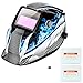 Z ZTDM Welding Helmet Mask Solar Auto Darkening,Adjustable Shade Range DIN 9-13/Rest DIN 4,Welder Protective Gear ARC MIG TIG,2pcs Extra Lens+CR2032 Battery,CE EN379 ANSI Z87.1 Approved (Blue Racer)