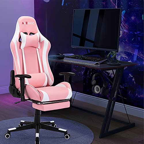 Pink Gaming Chair HighBack Ergonomic Adjustable Pink Gaming Chair for