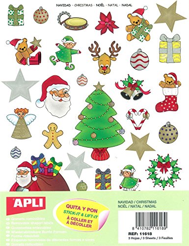 APLI, Adesivi Natale 3 hojas