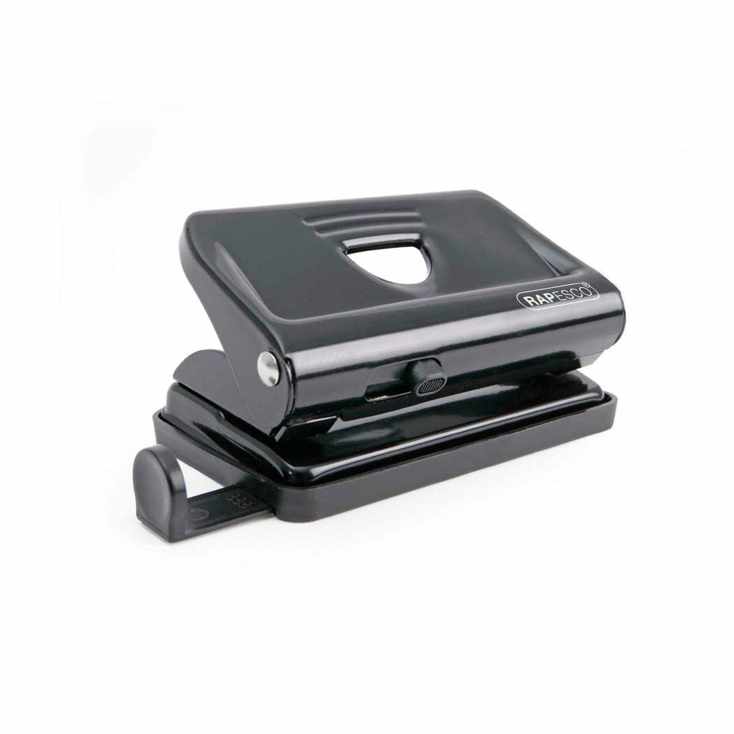 Rapesco ‎PF810MB1 810 2-Hole Metal Punch, 12 Sheets Capacity, Black