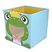 NEWSTYLE Foldable Kids' Toy Storage Bin Box - Cartoon Children Toys Chest and Closet Organizer - Simling Frog