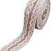 LAOZHOU 3 Pack of Natural Burlap Craft Ribbon Roll with White Lace 78.7inch,DIY Handmade Christmas Wedding Crafts Lace Linen (3 Pack)