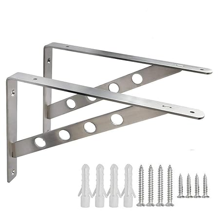 Dproptel Multifunktiuon Metall Schwerlastträger Winkel Konsole Wandregal Regalbodenträger Regalhalterung für Garden Hausdekor