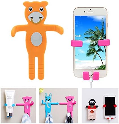 XUANTAI Silicone Stainless Steel Wall Hook Single Holder for Living room Coat Hat Robe hanger Bathroom Towel Kitchen Strong Heavy Duty Organizer Utensil Hook(Cow)