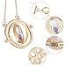 Cerekony Necklace Merchandise for HP Fans, Time-Turner Death-Hallows Golden-Snitch Necklace Bracelet Jewelry Set Best Gift for Boys, Daughter, Girls, Women 4 Pcs