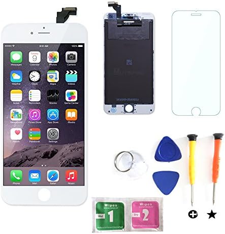 Litsped iPhone 6 plus Screen Replacement LCD Touch Screen Digitizer Frame Assembly with Repair Screen Tools 5.5inch (6Plus White)