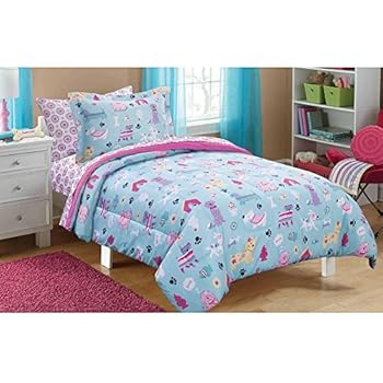 Amazon.com: Kids Puppy Love 7-pc Bed in a Bag Bedding Set