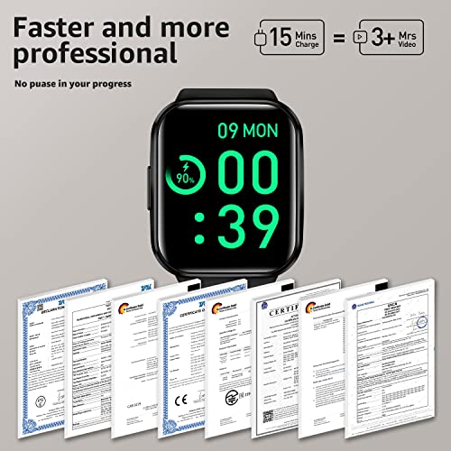 ASWEE Smart Watch, Fitness Tracker with 24/7 Blood Pressure and Heart