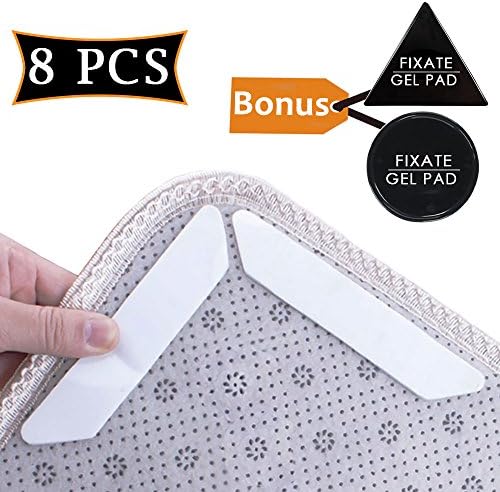 CH HAICHENG 8PCS Rug Gripper for Carpet Rug Grippers for Hardwood Floors,Rug Gripper Keep Carpet in Place & Corners Flat,Premium Anti Slip Carpet Gripper,Non Slip Rug Pad for Your Rugs