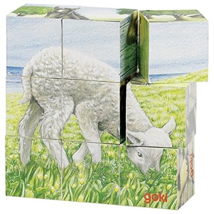 Goki Cube Farm Animals Puzzle (9 Piece)