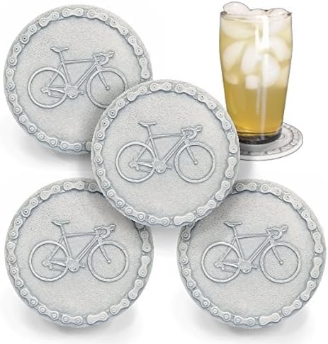 Bicycle Absorbent Drink Coasters (set of 4) - Made in USA