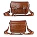 Koolertron Waterproof Vintage fashionable PU Leather DSLR Camera Bag Shoulder Messenger Bag Fit DSLR with 2 lenses For Canon Sony Nikon Canon Olympus And So On (Antique Brown)