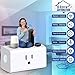 2 Pack 16 Amp WIFI Mini Smart Plug, Wi-Fi Smart Socket,Smart Outlet Compatible with Amazon Alexa Google Home IFTTT No Hub Required Timing Function WiFi plug Control Your Electric Devices from Anywhere