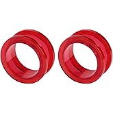 Decentraland 2 PCS 2 mm(12 G) Red Acrylic Ear Gauges Tunnels Plugs Retainer Stretching Expander Ears Stretcher Screw Tunnel Earrings Women Men Body Piercing Jewelry