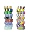 Washi Tape set 18 rolls by Tanpopo Art -Contemporary Collection | Rainbow Colors with Modern Unique Design Tapes