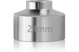 IHOTDER Oil Filter Socket Set,24mm Socket 6 Point Steel Oil Filter Removal Tool,3/8" Drive Oil Filter Tool Car Accessories Compatible with BMW Cadillac Chrysler Dodge Jeep Ford Chevrolet(24mm)