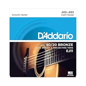 D’Addario EJ11 12-53 Bronze Light Acoustic Guitar Strings