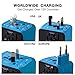 Universal World Travel Adapter with 2.4A Dual USB Ports for UK, US, AU, Europe& Asia 150+ International Countries All in One Plug Adapter USB Power Adapter for All USB Devices(Progreen)