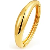 Fashion this season F&S Trendy Elegant Gold Bangles and Bracelets for Women, 2026 New Chunky Thick Wide Wrist Cuff, Textured Stackable Non-Tarnishing Bangle, Trendy Statement Cuff Bracelet Stack Fashion Jewelry Valentine's Day Gifts