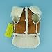 Fitwarm Faux Shearling Pet Jacket for Dog Winter Coats Hooded Clothes Brown, Small