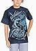 The Mountain Skull Dragon Adult T-Shirt, Blue, Small