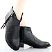 Breckelle's DORADO-11 Western Inspired Zip up Ankle Boot Bootie Black 6.5